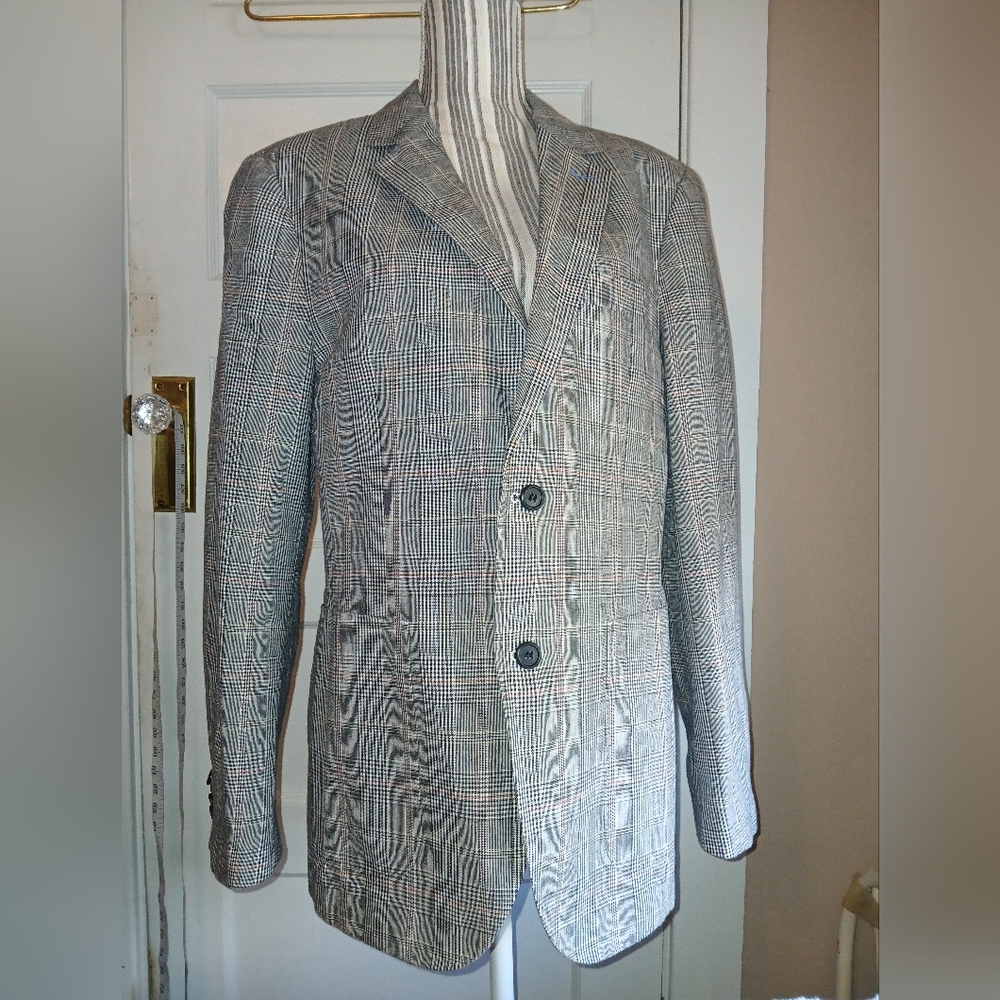 Tailorbyrd Plaid (Black & Red Plaid) Blazer - 40R